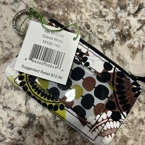 Vera Bradley Cocoa Moss Zip ID Case retired